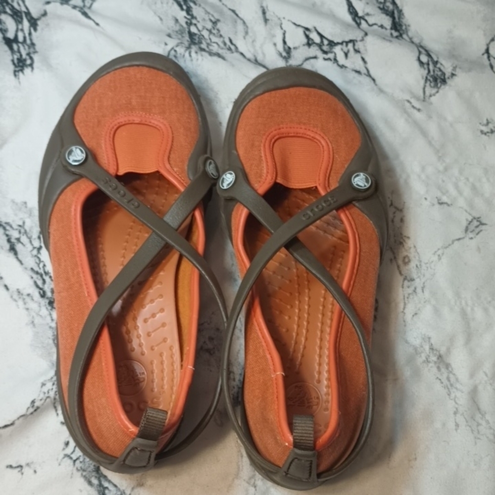 Crocs Women's Orange and Brown Shoes Womens Size 8